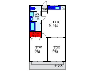 ﾊﾋﾟﾈｽ豊中の物件間取画像